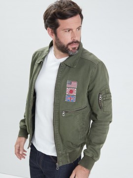 Robery Twill Thick Cotton Blouson Homme - Home